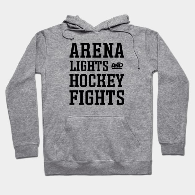 Arena Lights Hockey Fights Hockey Mom Cute Funny Hoodie by GlimmerDesigns